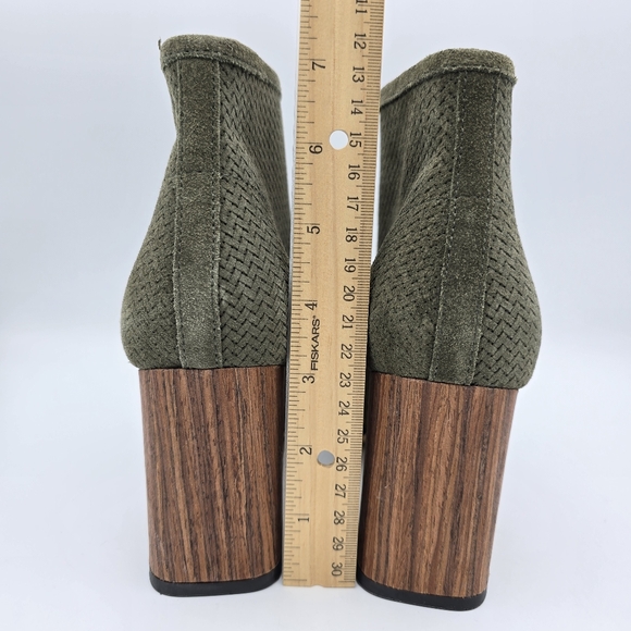 Sanctuary Ready Peep Toe Booties, Olive Oil (Green) Leather, Women's Size 9M - Picture 9 of 16